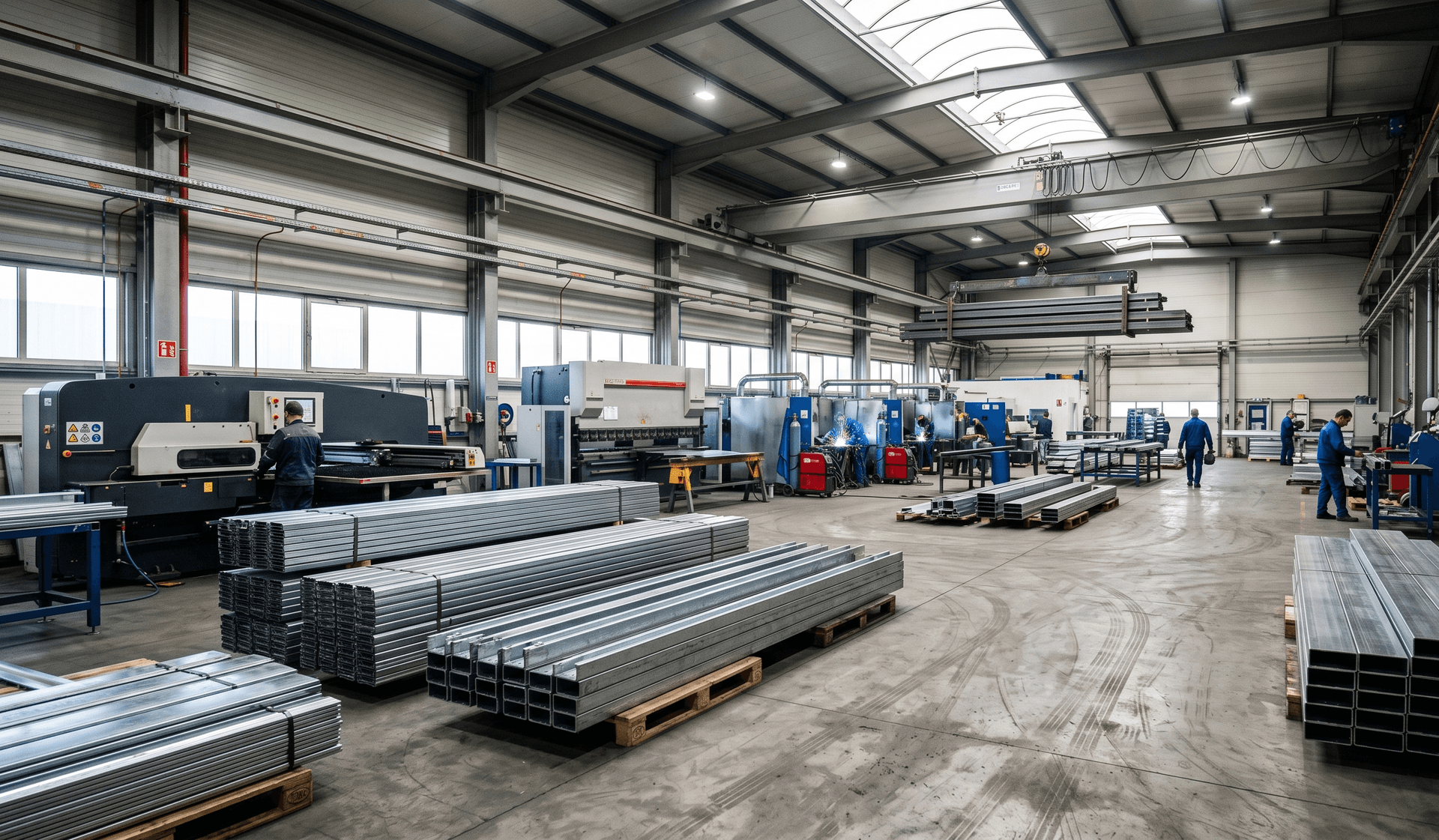 Roller shutters installed across a commercial loading bay