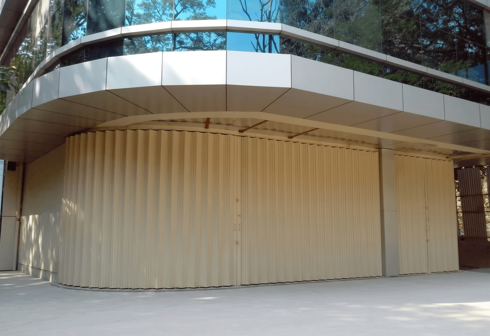 Custom-Engineered Shutters for Curved Architectural Façade